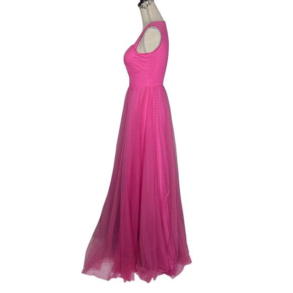 Faeriesty French Dot Formal Gown Pink Small - Picture 3 of 16